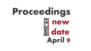 SHO 2023 – Artigos Proceedings com nova data de submissão!